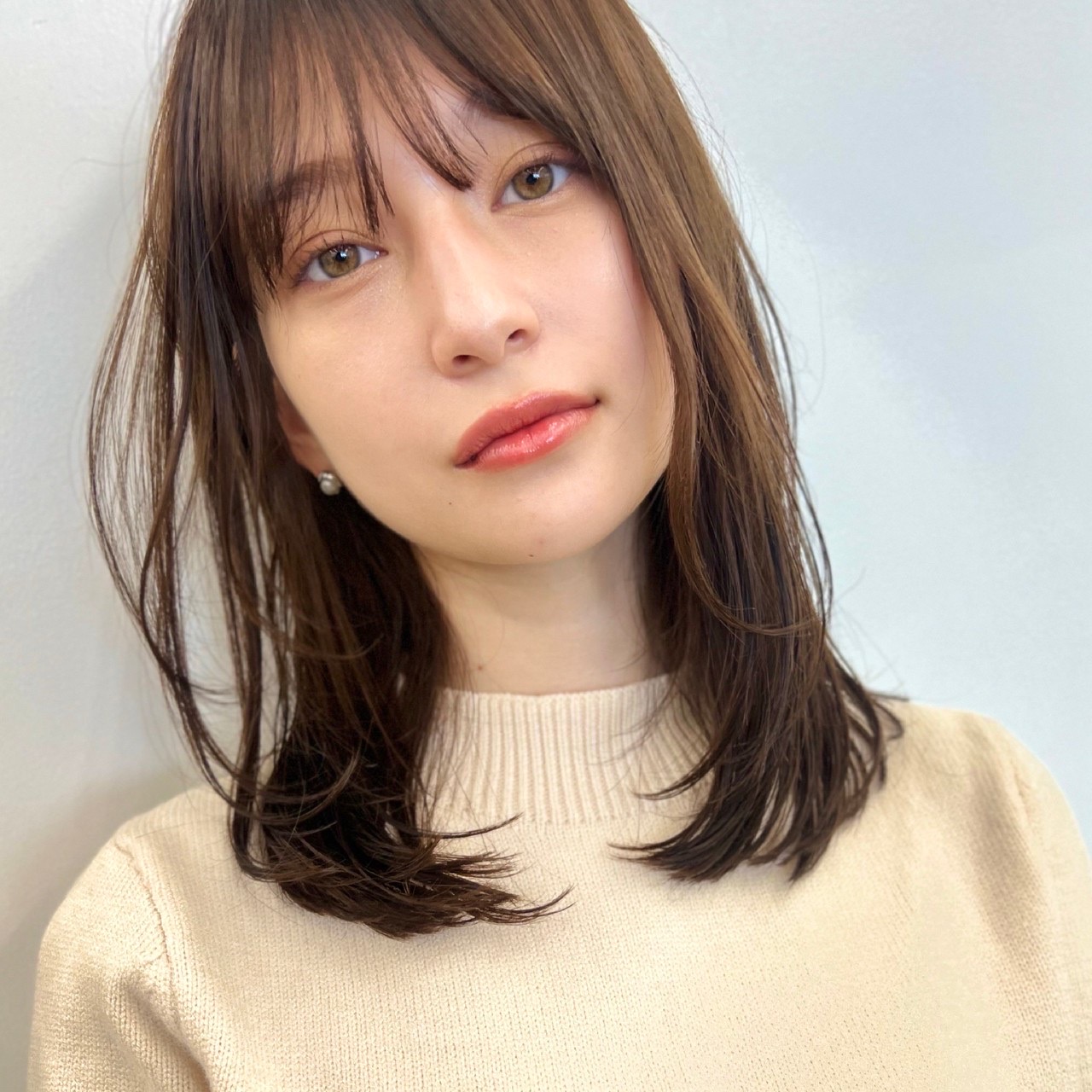 面 長 ストレート