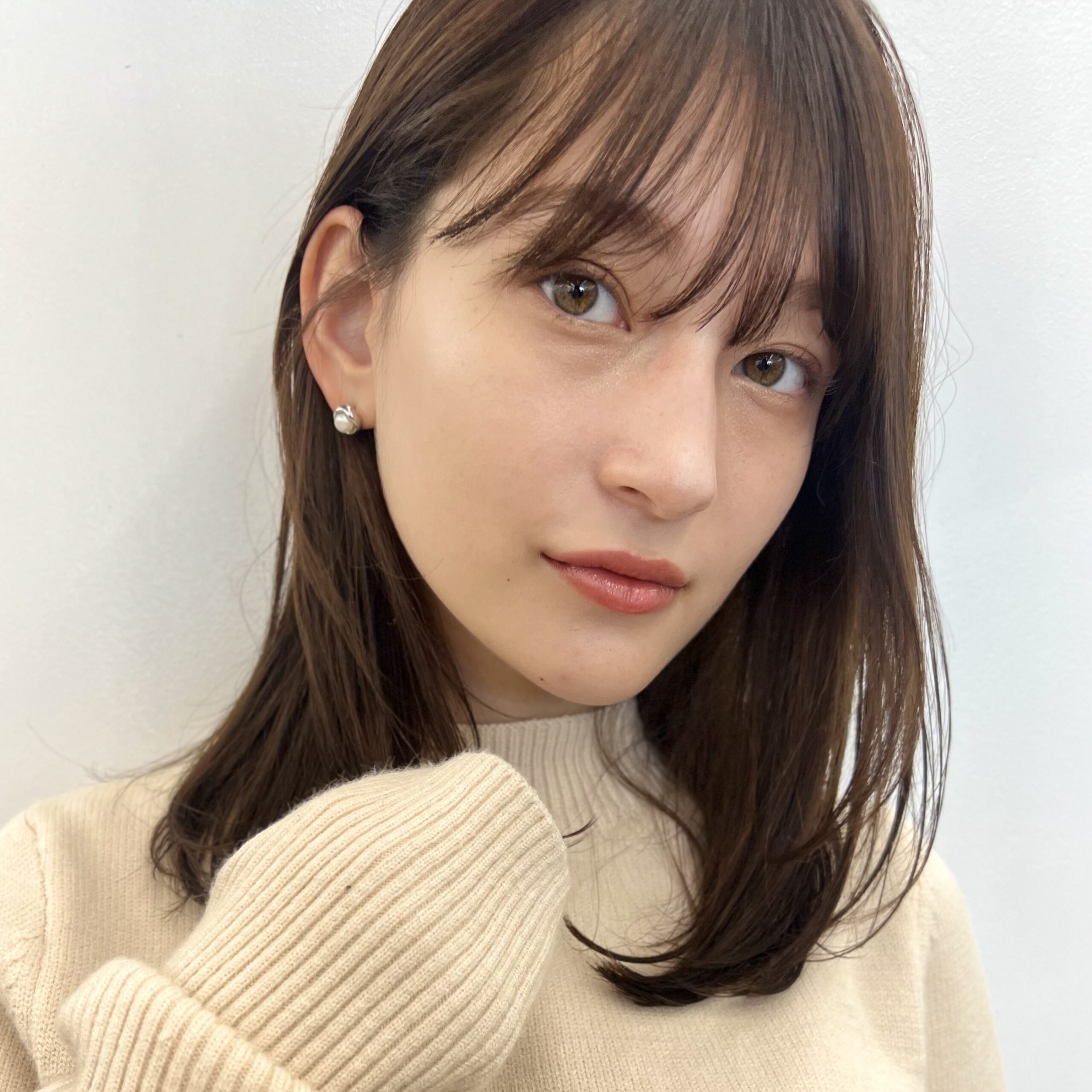 面 長 ストレート